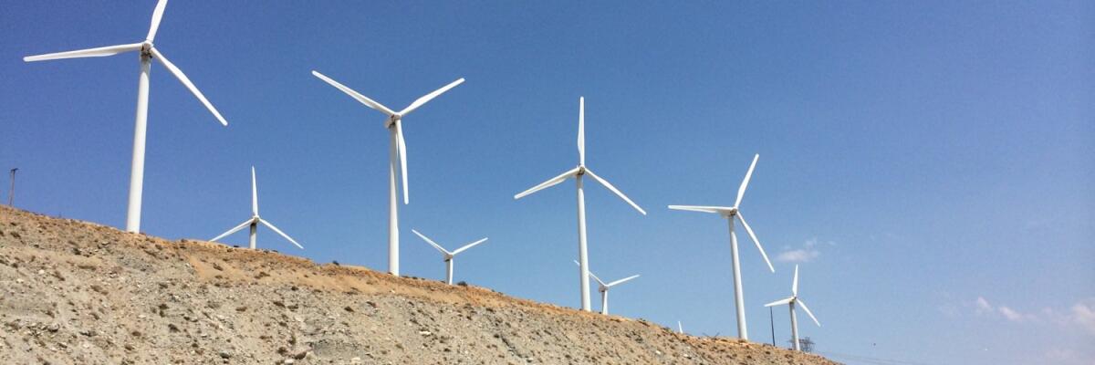 Wind turbines in the San Gorgonio Pass are the header image on my Twitter account.