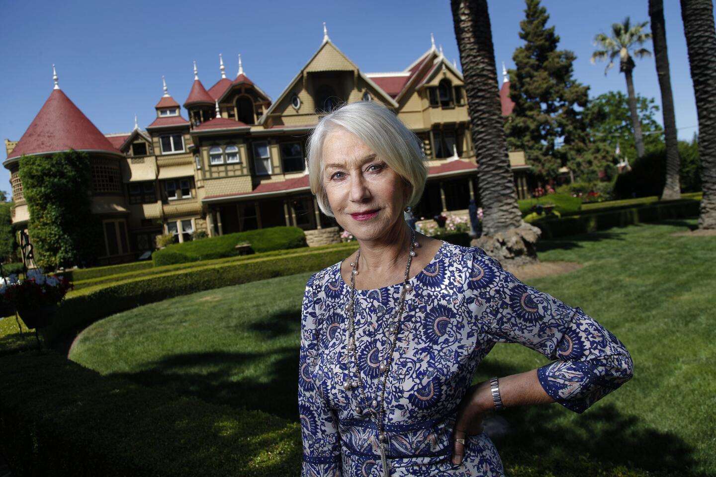 The Winchester Mystery House in San Jose is the subject of a movie starring Helen Mirren.
