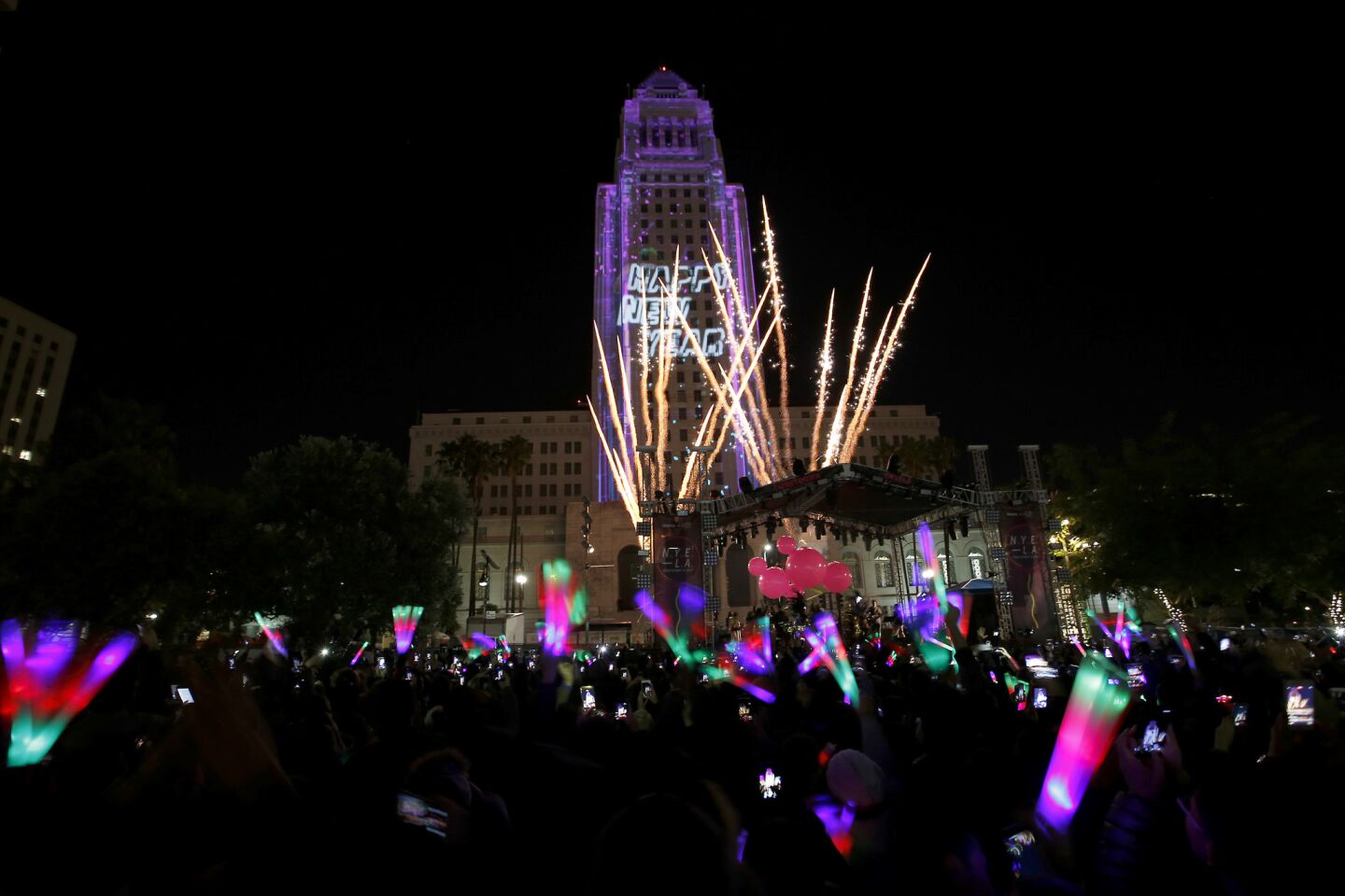 New Year's Eve at L.A.'s Grand Park Los Angeles Times