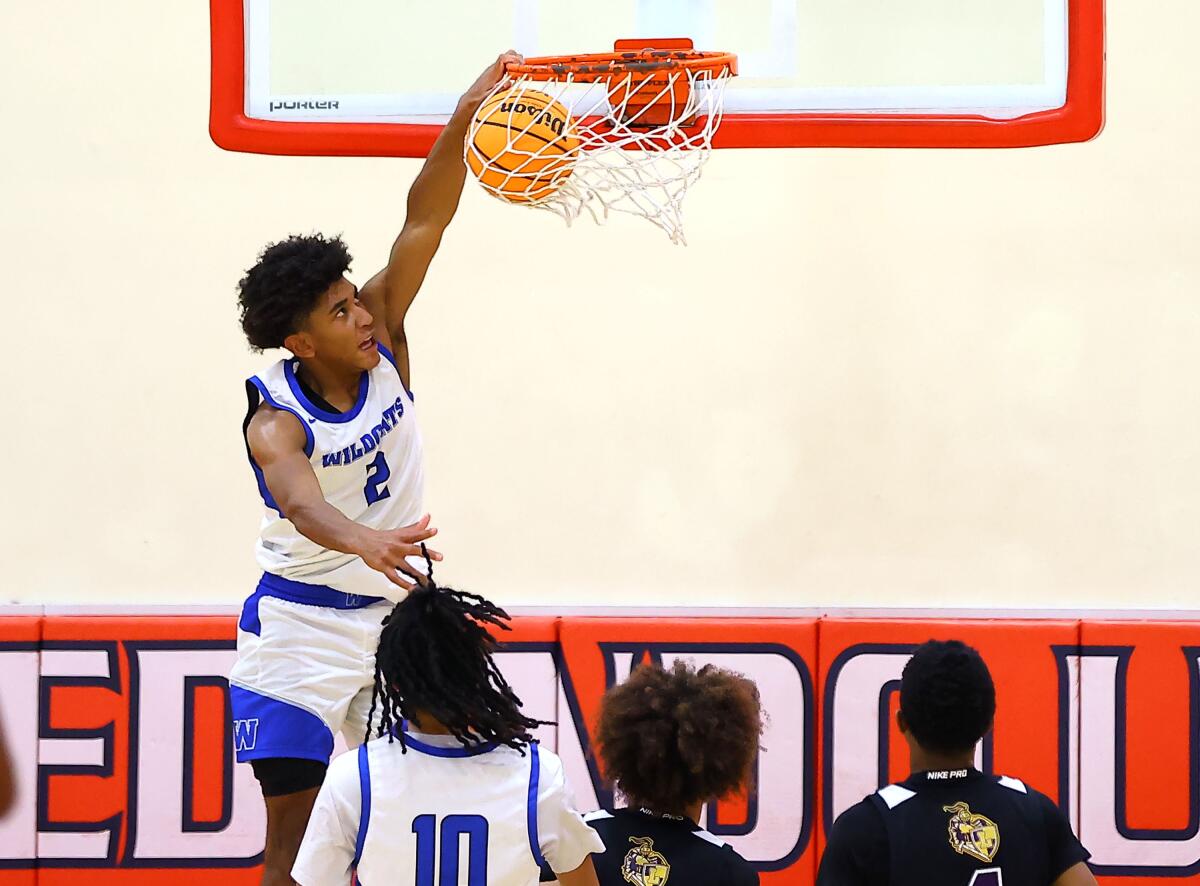 Jeremiah Hampton, one of four junior starters for Windward, is averaging 13 points and five rebounds a game.