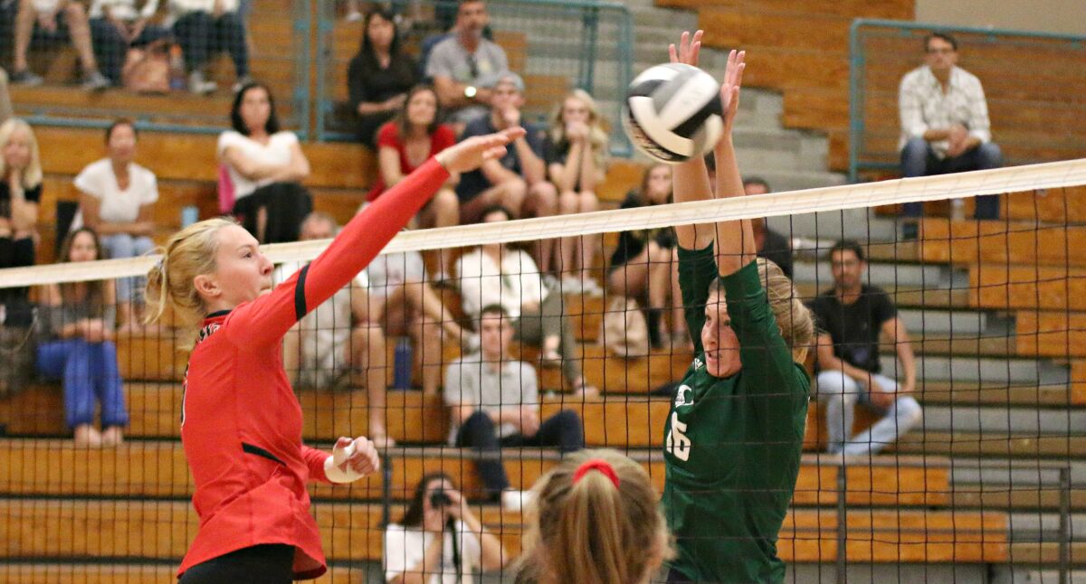 Freshman Eva Rohrbach was part of a big front row presence for LCC.