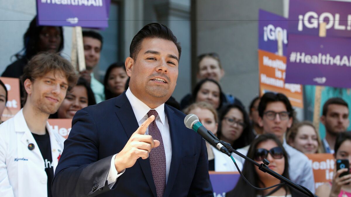 Sen. Ricardo Lara (D-Bell Gardens) wrote a bill signed by Gov. Jerry Brown on Friday that furthers efforts to provide health coverage for immigrants who are in the country illegally.