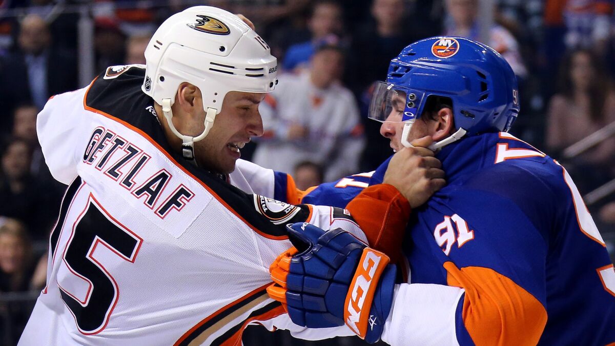 For captain Ryan Getzlaf, squaring off against the Rangers' John Tavares, and the Ducks, it's been an uphill battle this season.