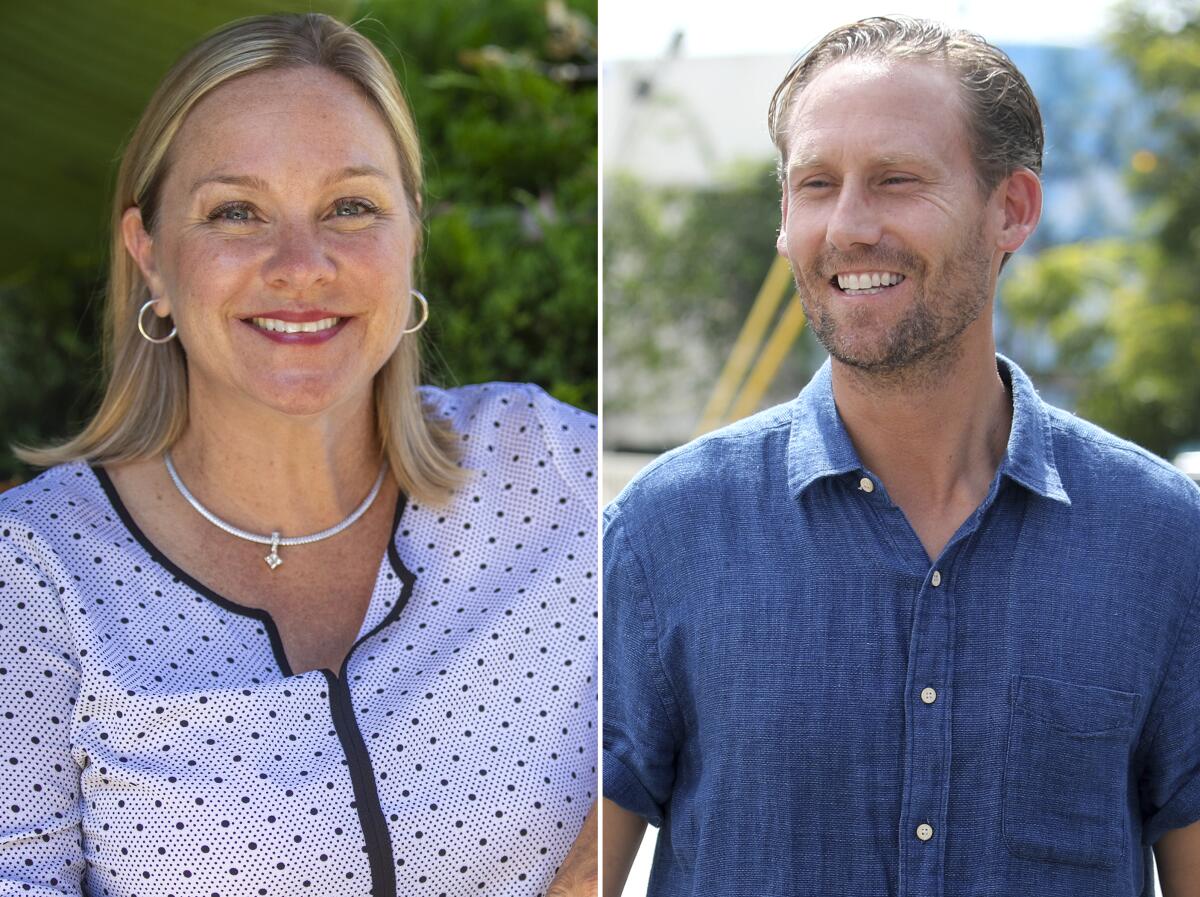 Traci Park, left, and Erin Darling are running to succeed Mike Bonin representing L.A. City Council District 11.