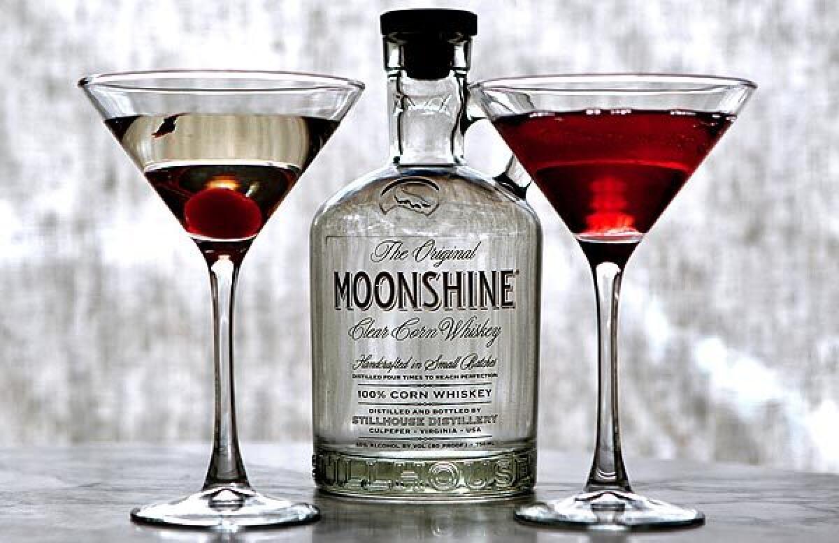 Cecconi's moonshine drinks include a Moonhattan and a pomegranate Moontini.
