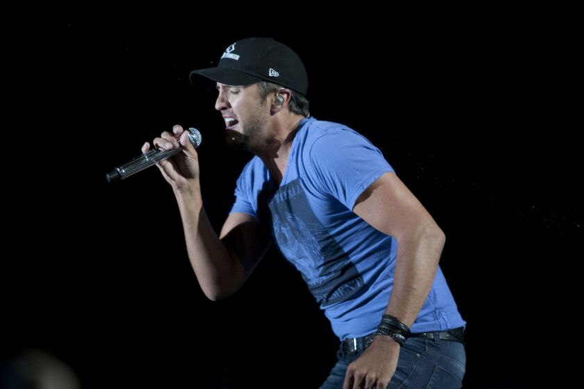 Country singer Luke Bryan performs at the Stagecoach Country Music Festival in Indio, Calif., on April 27, 2014.