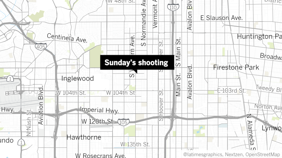 The approximate location of Sunday's shooting.