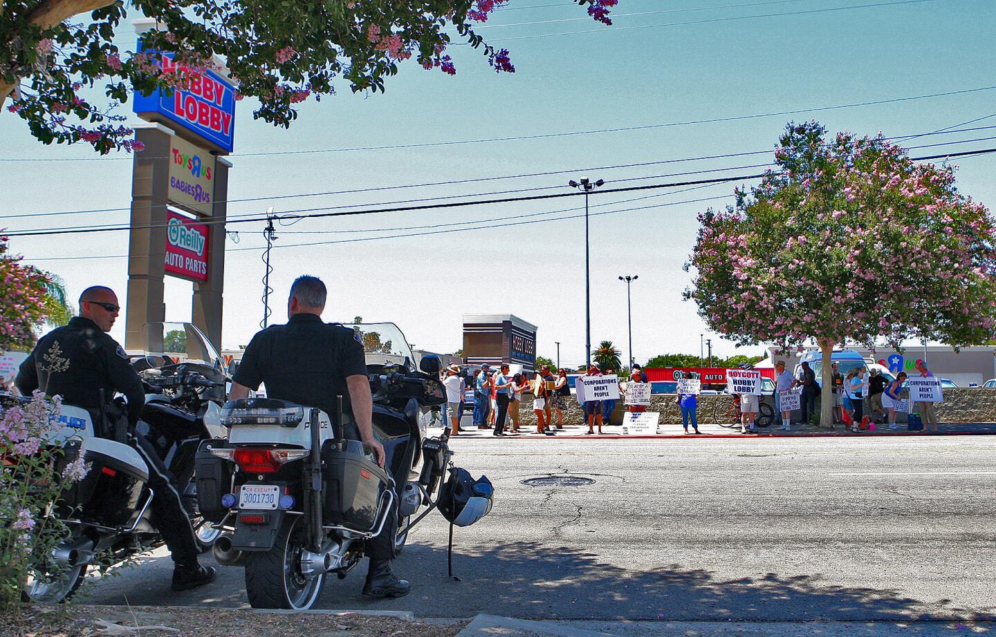 Photo Gallery: Hobby Lobby protest at Burbank store's grand opening