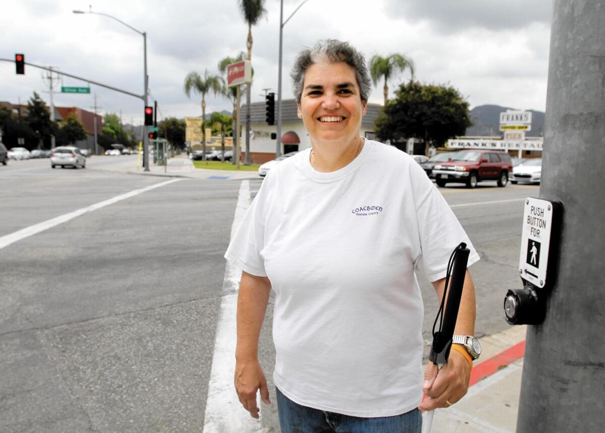 Rosie Lobrutto, 56, of Burbank, has been blind for six years because of Benson's syndrome.