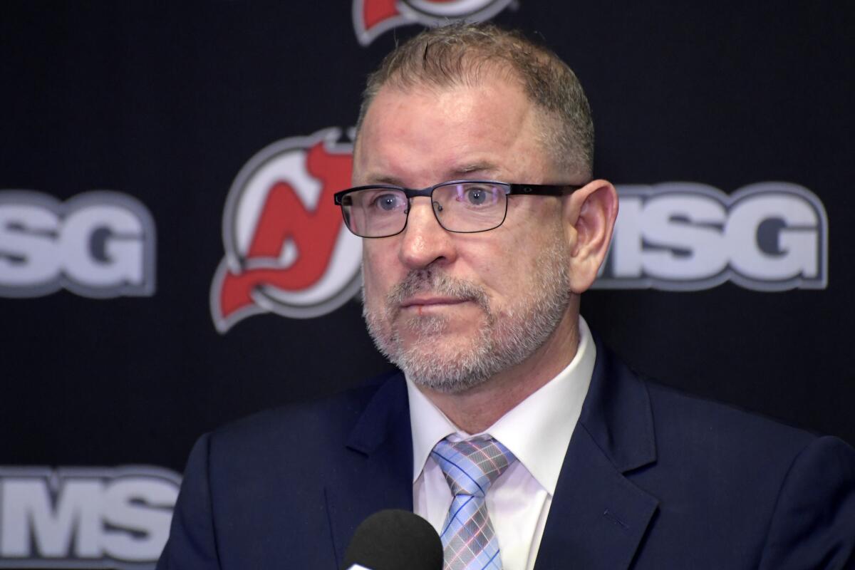 Devils sign GM Tom Fitzgerald to a multiyear extension, promote him to  president of hockey ops - The San Diego Union-Tribune