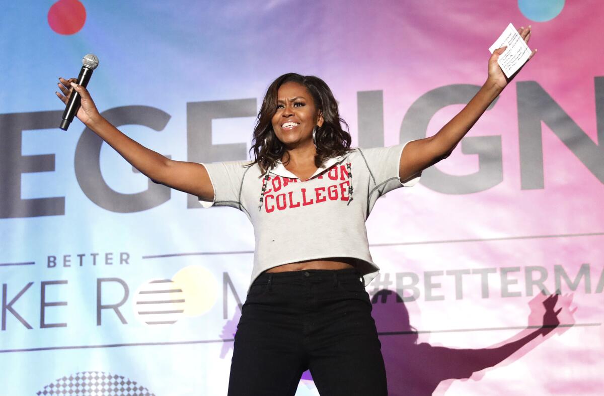 Michelle Obama celebrated College Signing Day with 10,000 high school seniors and transfer students who have committed to pursuing a higher education.