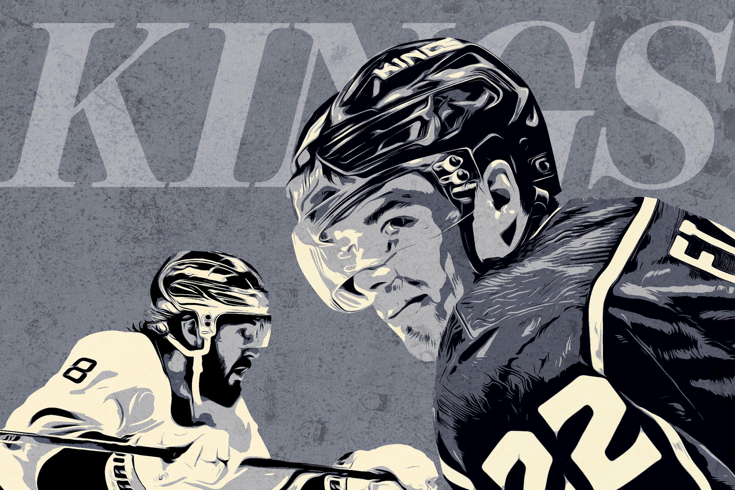 Photo illustration of Kings players Drew Doughty and Kevin Fiala.