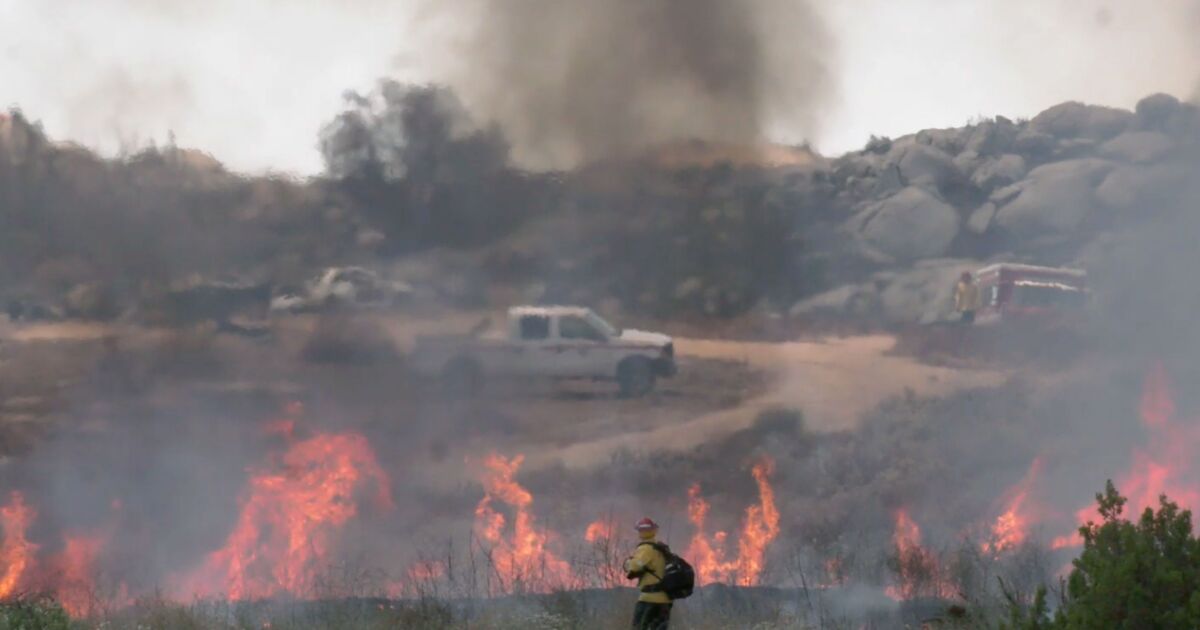 A number of fires erupt as the warmth wave descends on Southern California