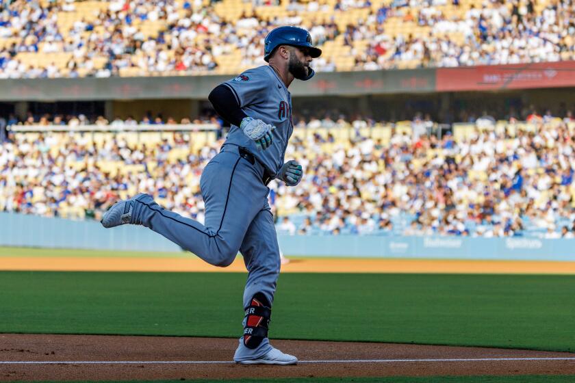 LOS ANGELES, CA - JULY 4, 2024: Arizona Diamondbacks first base Christian Walker.