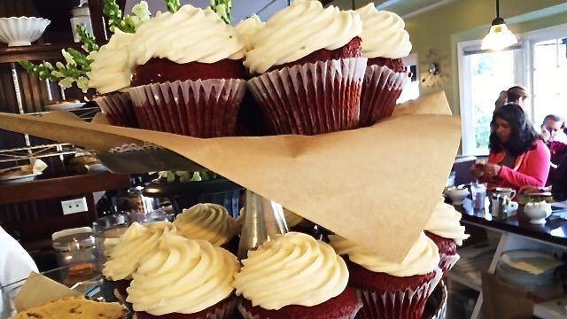 Red Velvet cupcakes are a hallmark at Bake 'n' Broil.