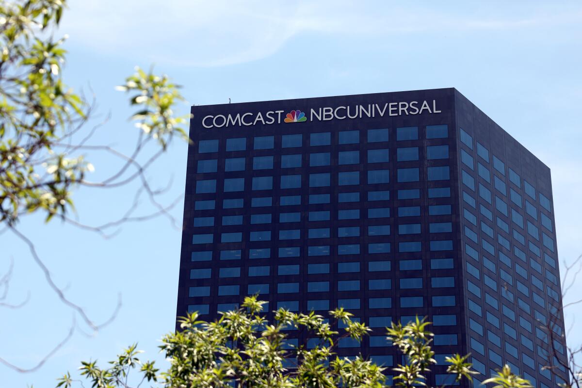The Comcast/NBCUniversal building in Los Angeles. 