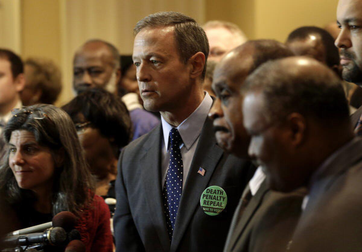 Maryland Gov. Martin O'Malley at a January rally in support of repealing the state's death penalty. O'Malley argues that the death penalty is a waste of resources that could be better used to fight crime in more productive ways.