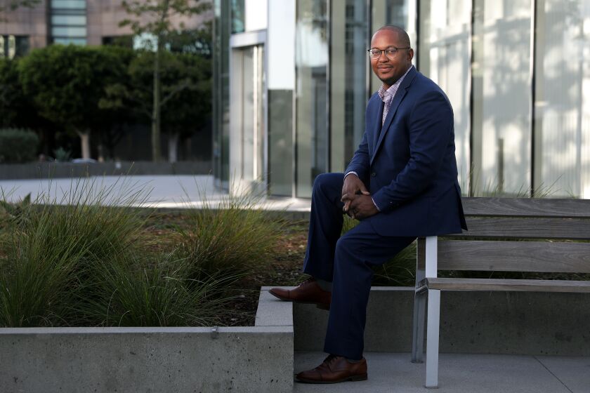 LONG BEACH-CA - NOVEMBER 15, 2022: Rex Richardson, who will be the first Black mayor of Long Beach, is photographed on Tuesday, November 15, 2022. (Christina House / Los Angeles Times)