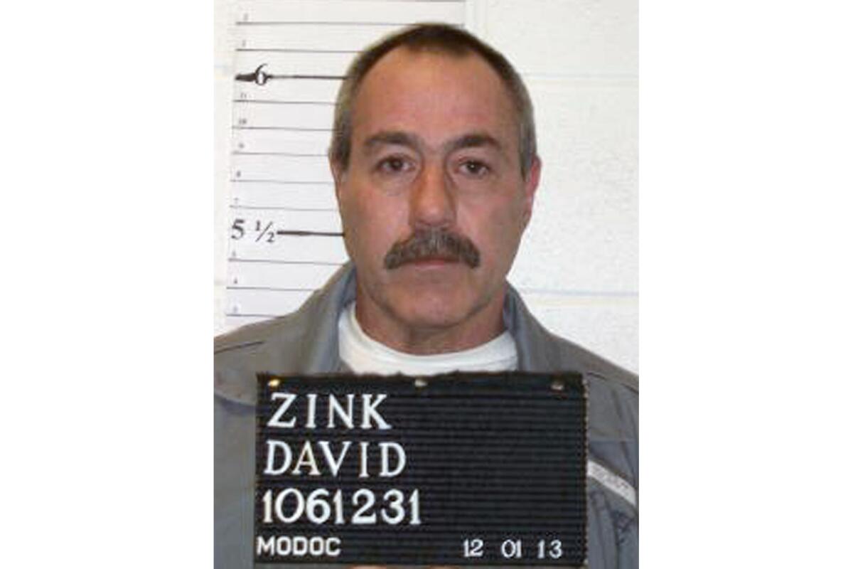Esta foto del 1 de diciembre de 2013 provista por el Departamento Penitenciario de Missouri muestra a David Zink, condenado por el secuestro y muerte de Aamnda Morton, de 19 años, en 2001. (Missouri Department of Corrections via AP)