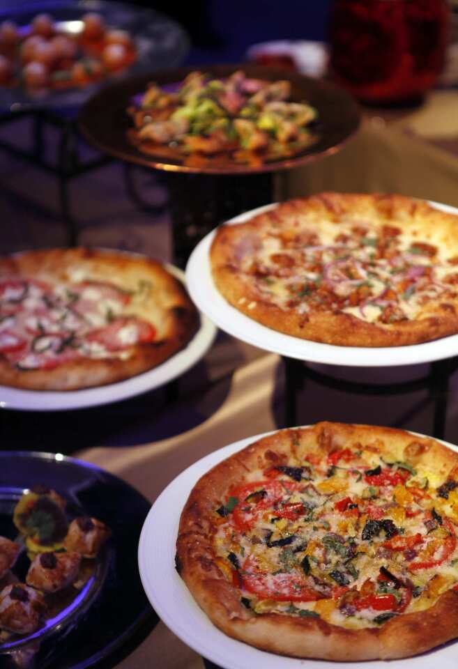 Assorted pizzas made movable snacking easy at the Governors Ball.