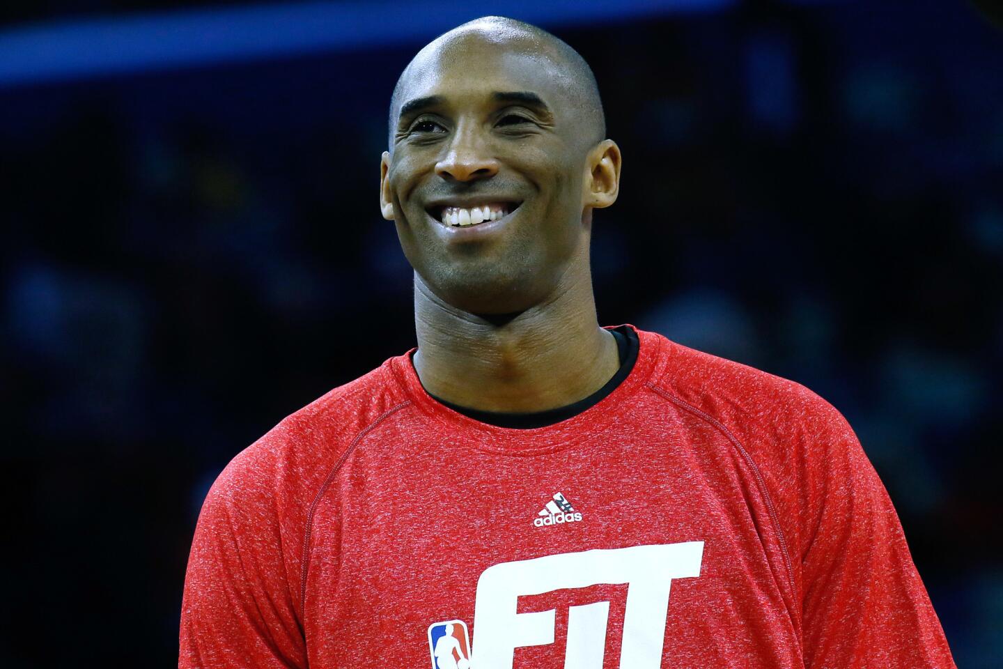Los Angeles Lakers guard Kobe Bryant warms up before an NBA basketball game, Wednesday, Jan. 21, 2015, in New Orleans.