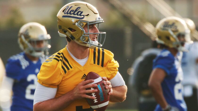Ucla Quarterback Josh Rosen Says College Football And Studying Are Incompatible Los Angeles Times