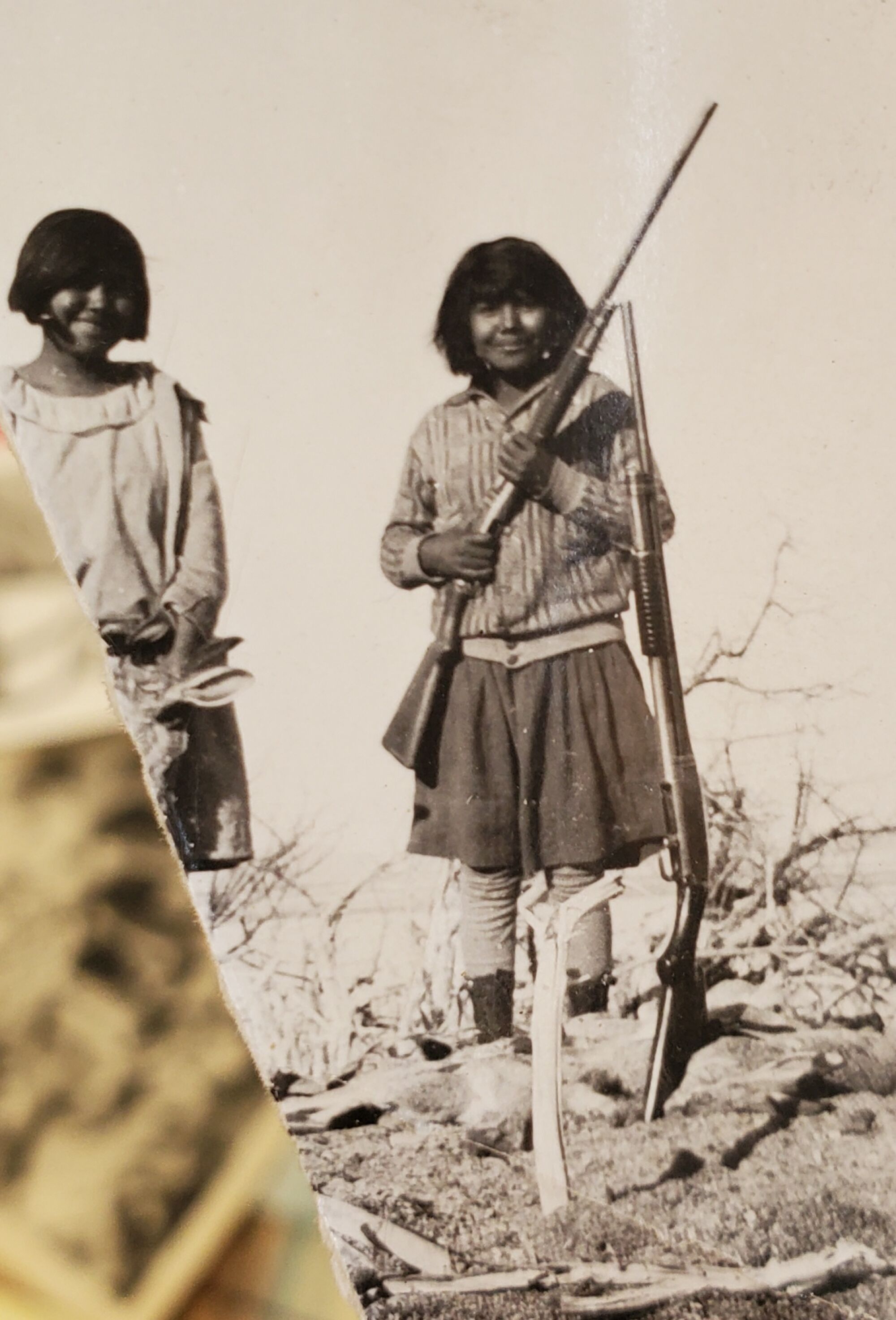 Archival photograph of two Mono Lake Kutzadika Paiute tribal women.