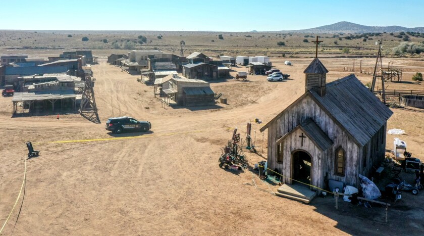 The Bonanza Creek Ranch one day after an incident left one crew member dead and another injured