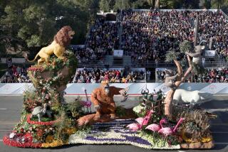 The San Diego Zoo float during the 135th Rose Parade in Pasadena on Monday, January 1, 2024. (Photo by Trevor Stamp, Contributing Photographer)