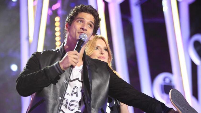 Actor Tyler Posey from the tv show Teen Wolf introduces the next presenters during the Fandom Fest Awards. (David Brooks)