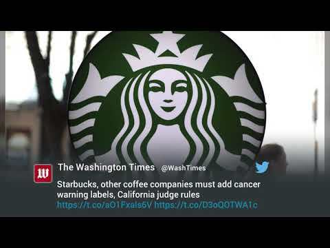 Cancer warning labels on coffee