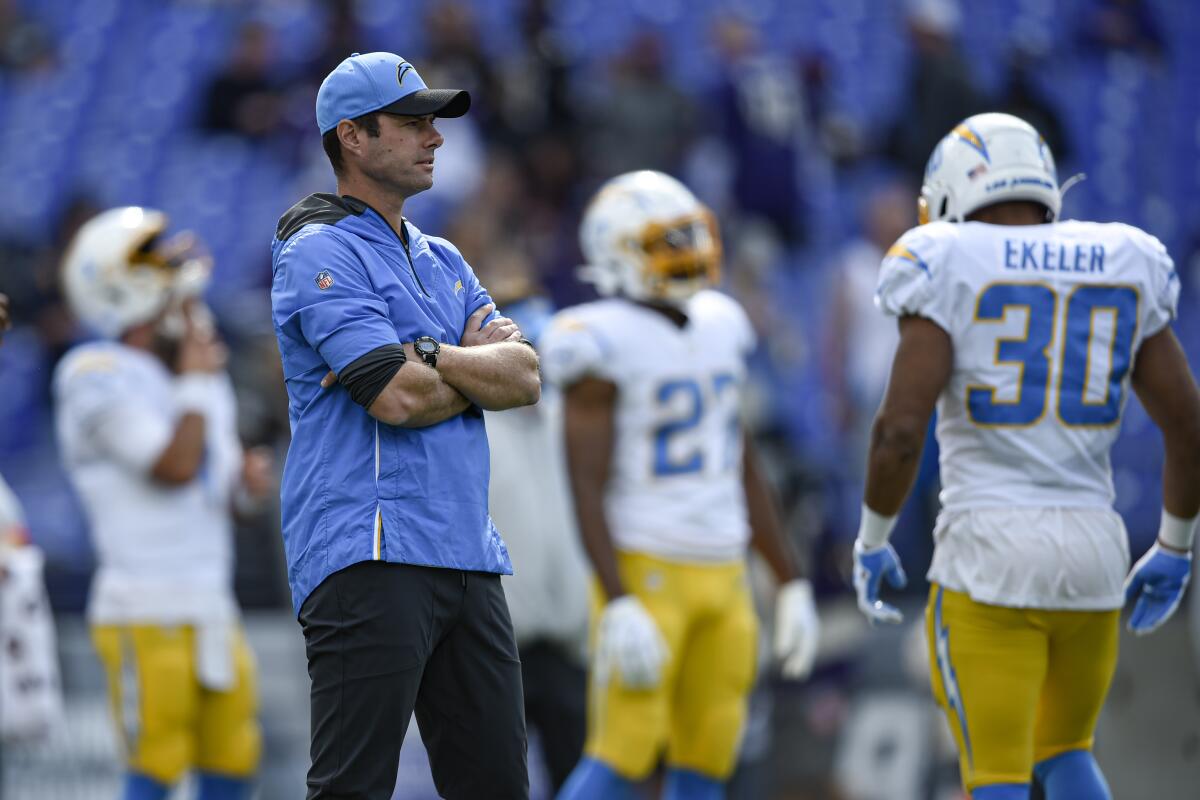 Los Angeles Chargers head coach Brandon Staley 