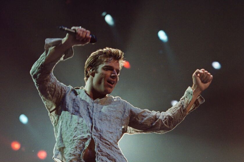 Ricky Martin durante un concierto en la arena HSBC en Buffalo, Nueva York