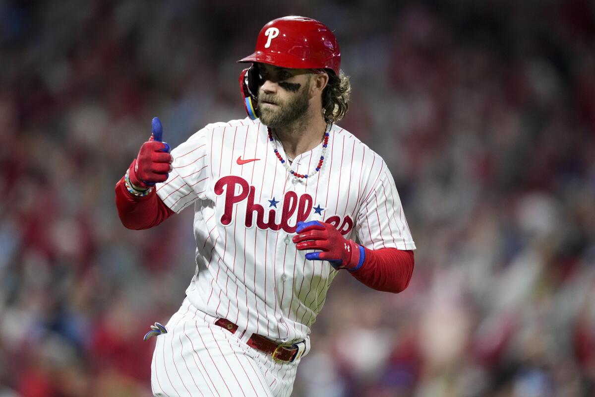 Harper, Schwarber, Castellanos power Phillies past Diamondbacks 5-3 in Game  1 of NLCS - The San Diego Union-Tribune