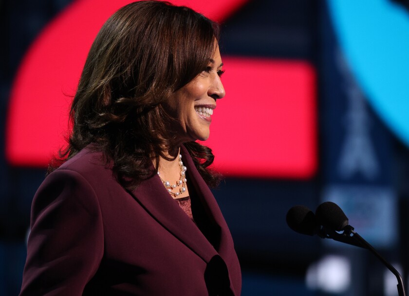 Democratic vice presidential candidate Kamala Harris