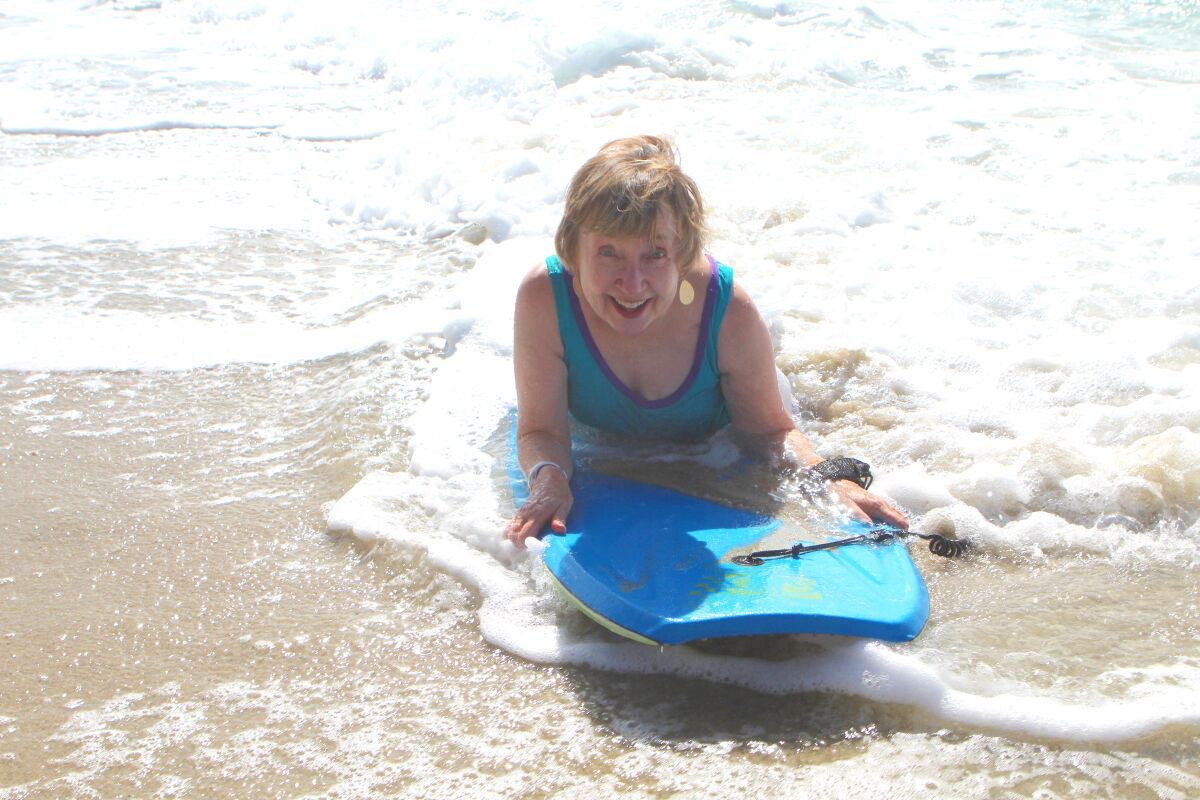 Barbara Katz is known around Casa de Manana as ‘Boogie-boarding Barbara.’
