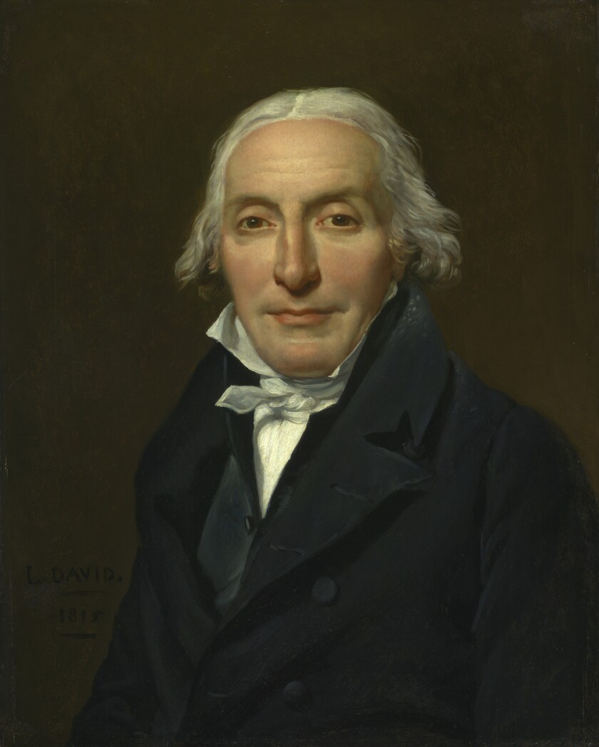 Jacques-Louis David, "Portrait of Jean-Pierre Delahaye," 1815, oil on panel