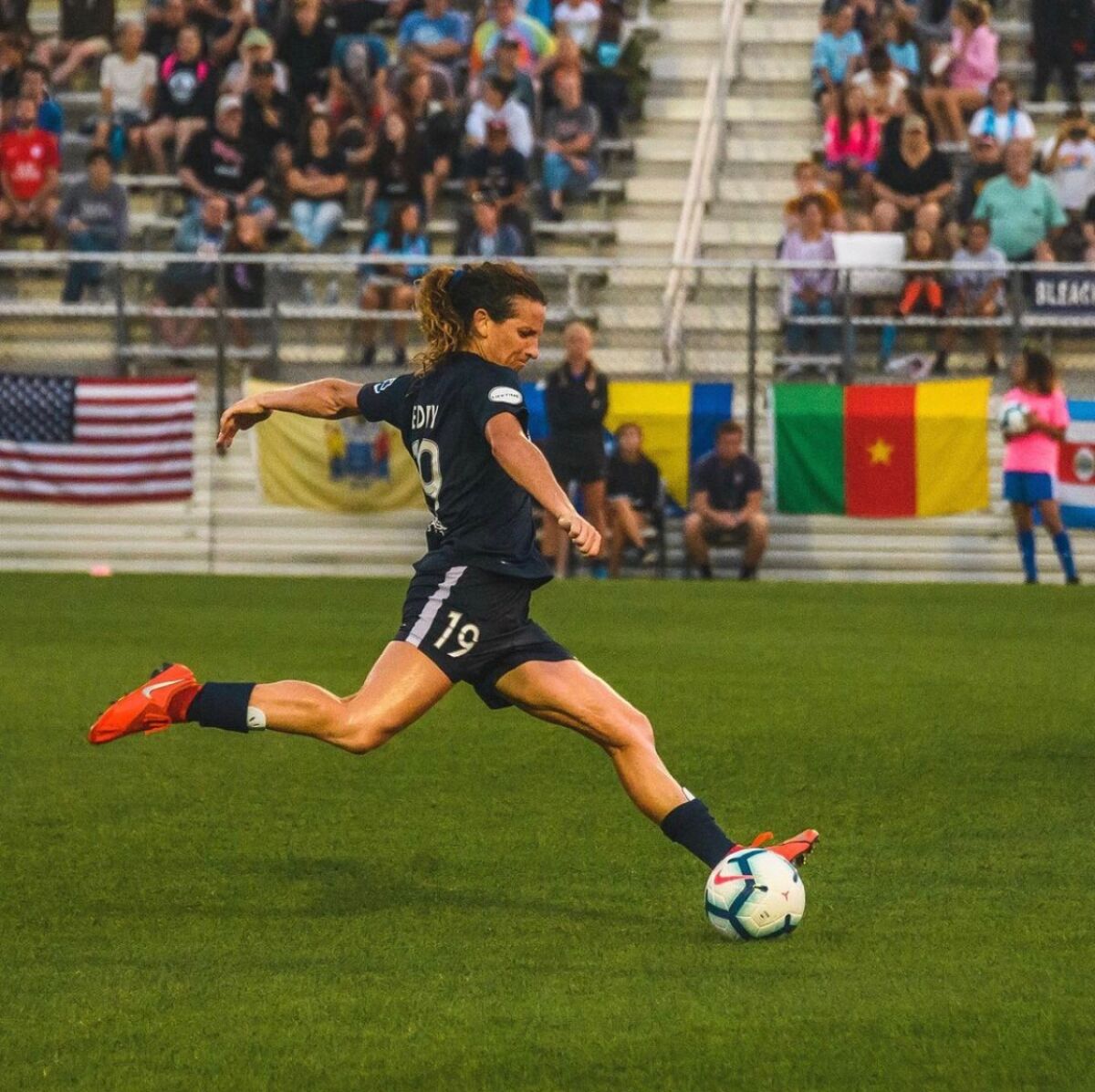 Newport Harbor High graduate Elizabeth Eddy is a professional soccer player who most recently played in Sweden.
