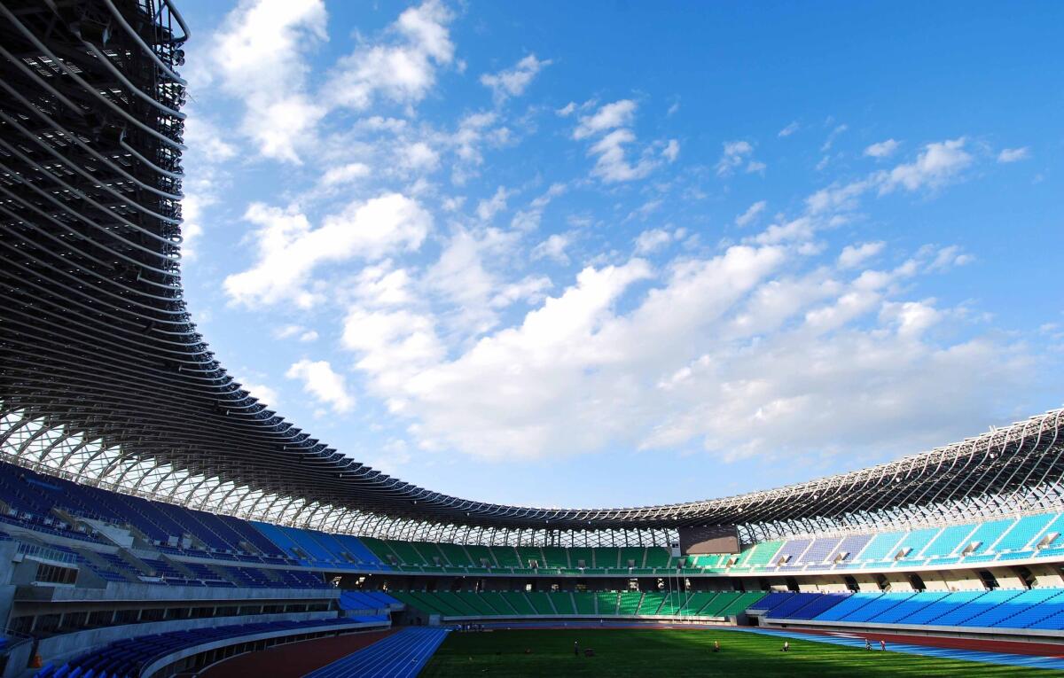 The stadium, which hosted the 2009 World Games, seats 55,000.