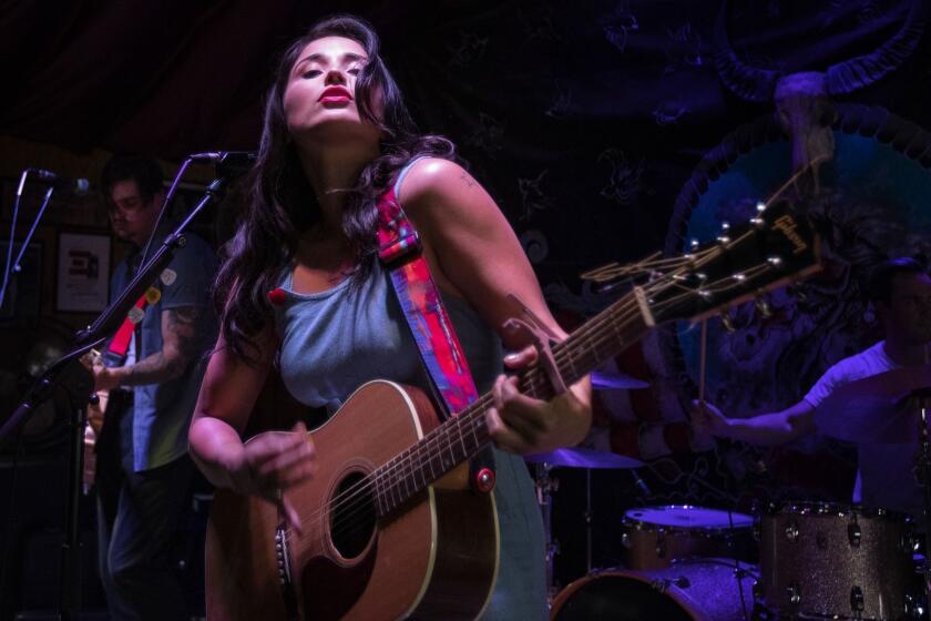 PIONEERTOWN, CA - APRIL 5, 2019: Country singer and songwriter performs at Poppy & Harriet's on April 5, 2019 in Pioneertown, California. Hew album Wilderness is expected in June.(Gina Ferazzi/Los AngelesTimes)