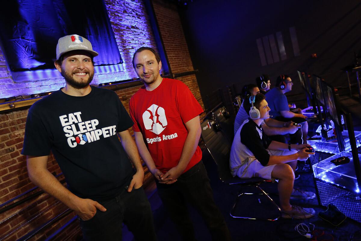 Tyler Endres, left, and Paul Ward are co-founders of ESports Arena, a venue operator that's expanding to Oakland this year.