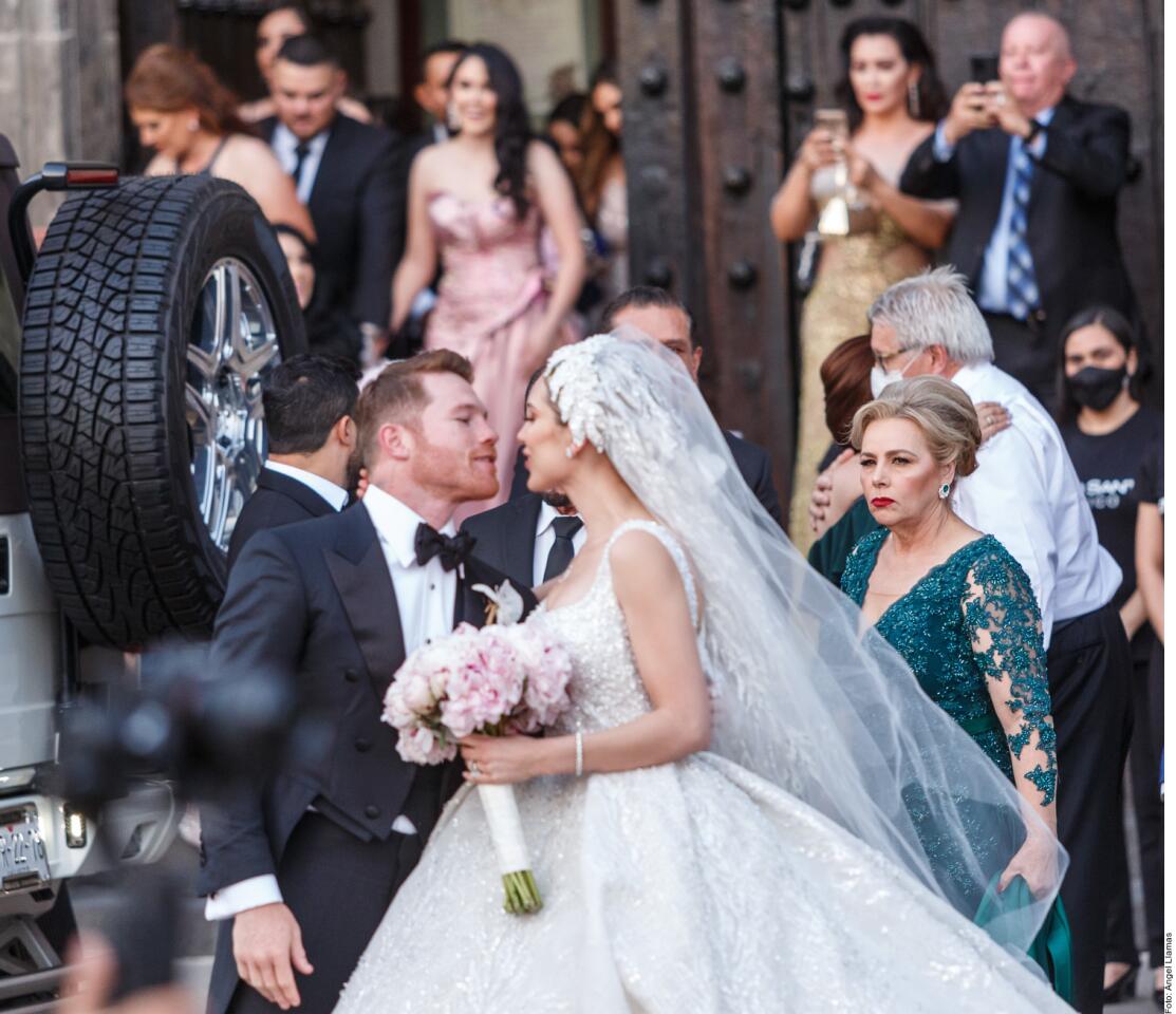 Escenas de la boda de Saúl Canelo Álvarez y Fernanda Gómez en Guadalajara el 23 de mayo de 2021.