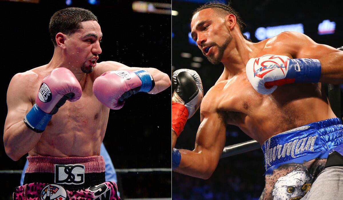 Danny Garcia, left, and Keith Thurman.