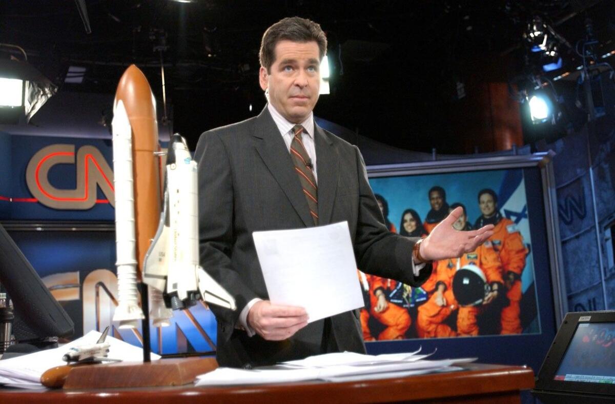 Former CNN science correspondent Miles O'Brien reporting on the Space Shuttle Columbia in 2003.