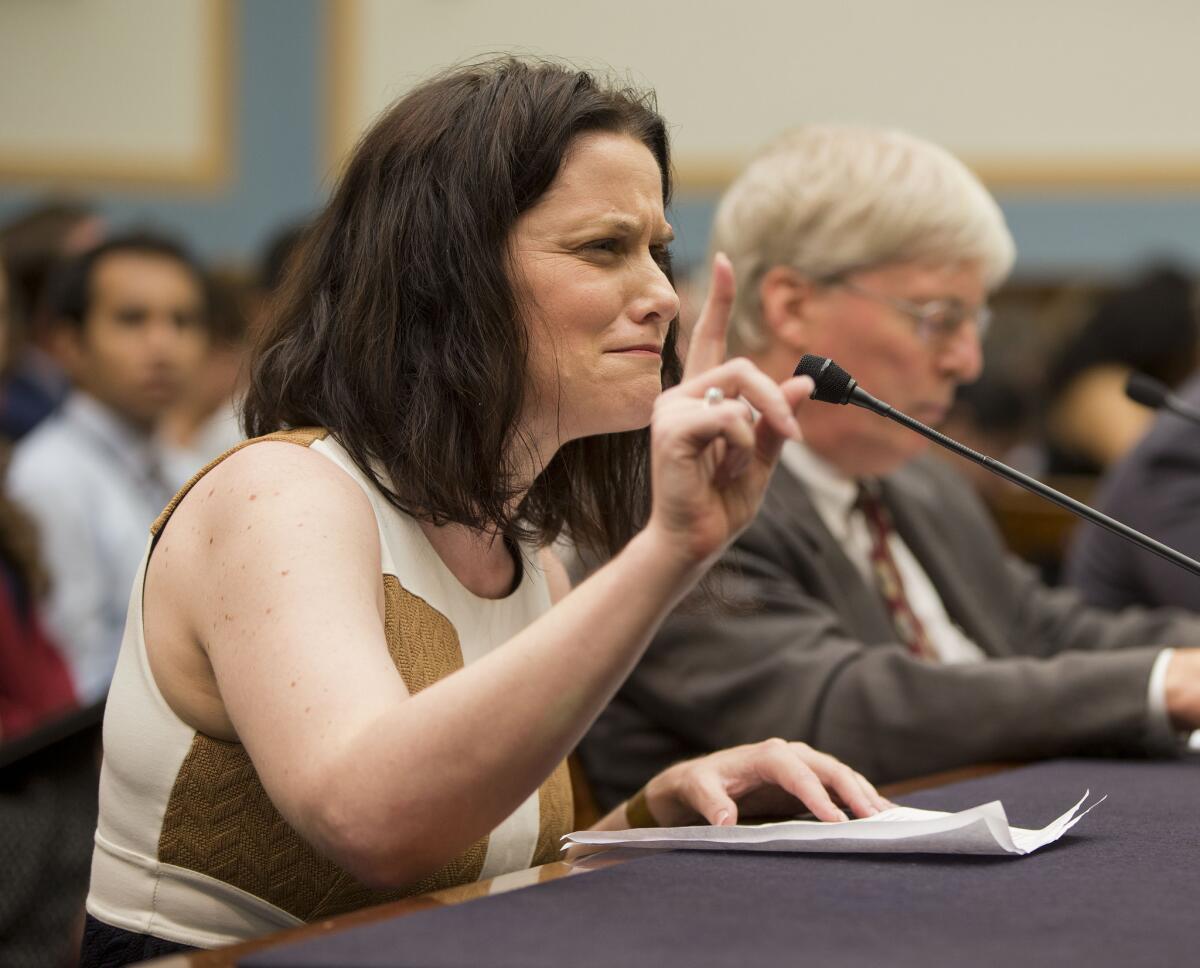 Gianna Jessen, an antiabortion and disability rights activist from Franklin, Tenn., testifies before the House Judiciary Committee hearing examining the practices of Planned Parenthood.