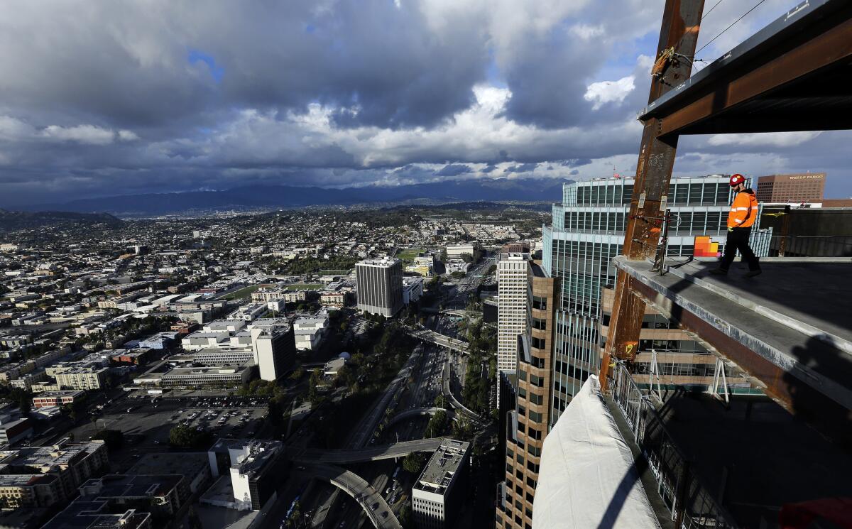 The Wilshire Grand Center, which is under construction in downtown Los Angeles, will feature an InterContinental hotel.