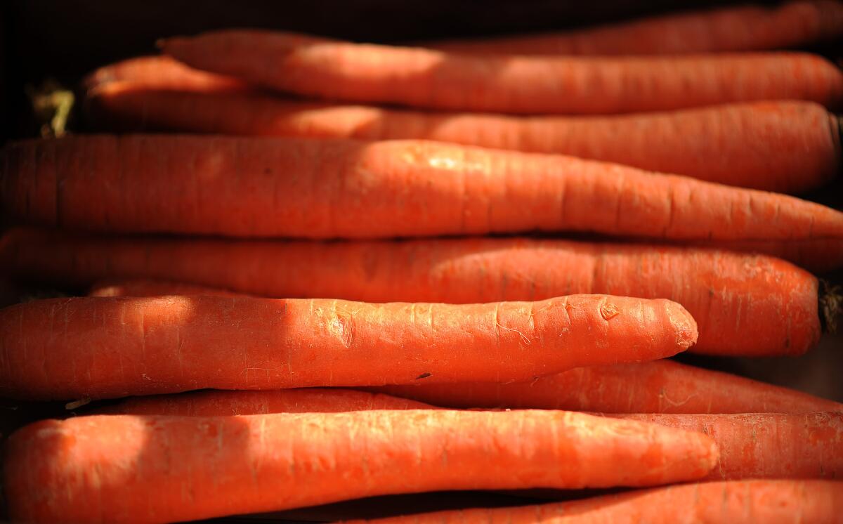 Carrots for sale at Daily Organics in South Los Angeles.