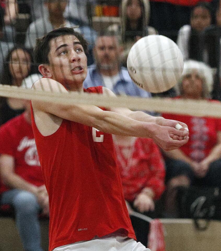 Photo Gallery: Burbank vs. Burroughs in Pacific League boys’ volleyball