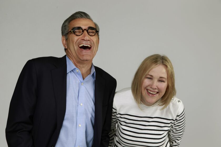 'Schitt's Creek' stars Eugene Levy and Catherine O'Hara in the L.A. Times studio.