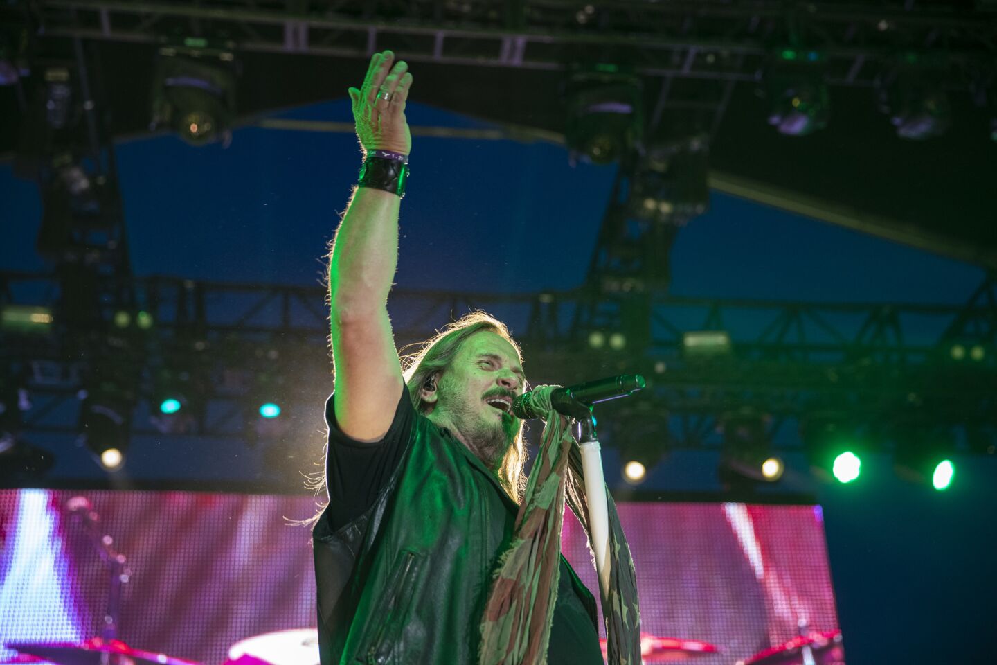 Lynyrd Skynyrd vocalist Johnny Van Zant performs Saturday on the Palomino Stage at Stagecoach festival in Indio.